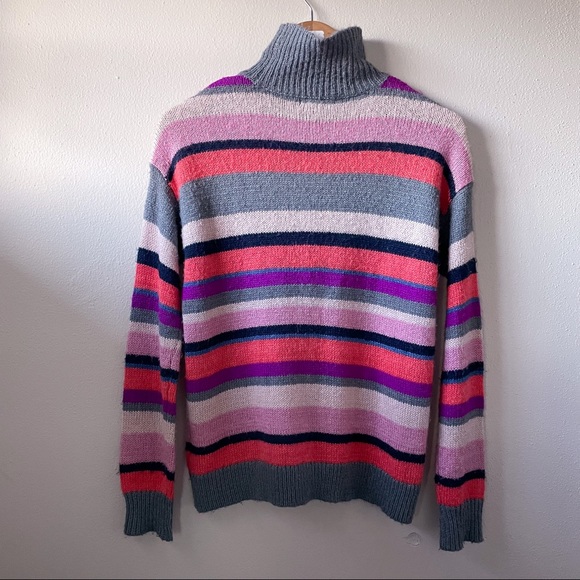 Chaps Women’s Striped Turtle Neck Sweater - Picture 6 of 11